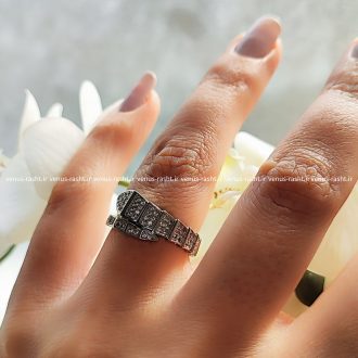 انگشتر نقره زنانه مدل مار برند محبوب بولگاری کد 2821