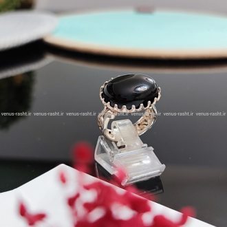 انگشتر نقره مردانه سنگ اونیکس 4721