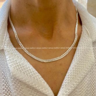زنجیر نقره مردانه کارتیه تراش خورده