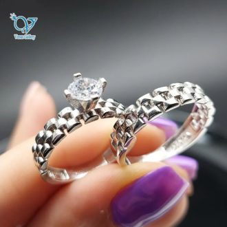 حلقه ست نقره طرح رولکس کد 5442