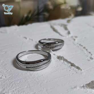 حلقه ست نقره طرح طلا کد 5607