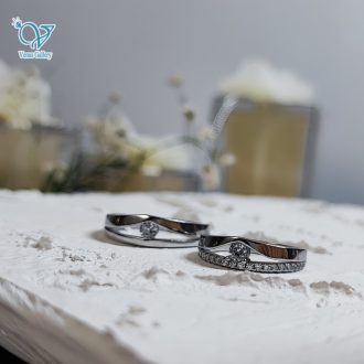حلقه ست نقره طرح طلا کد 5584
