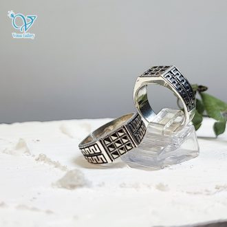 انگشتر نقره مردانه وارداتی جایگزین حلقه کد 6157