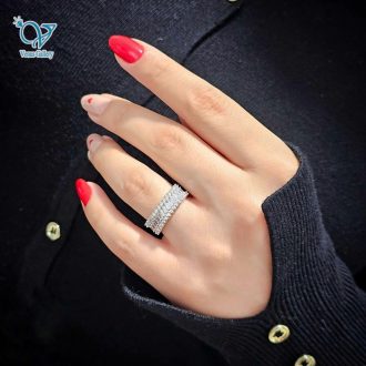 انگشتر نقره زنانه جواهری