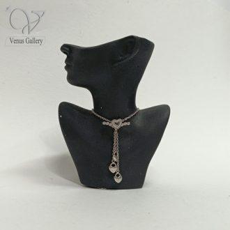 گردنبند نقره دخترانه طرح طلا مدل قلب پرنده کد 9086