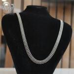 زنجیر نقره مردانه ایتالیایی سیاه قلم بافت کد 2683 - Image 10