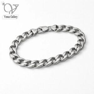 دستبند نقره مردانه مدل کارتیر ضخیم