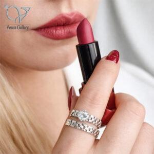 حلقه پشت حلقه نقره زنانه طرح رولکس