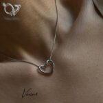 گردنبند قلب استیل مدل پینترستی،ظریف،دخترانه و مینیمال کد 10389 - Image 2