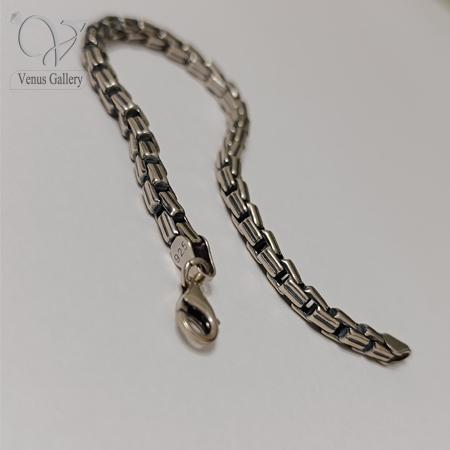 10-1-2.jpg دستبند  نقره مردانه سیاه قلم ترک کد8474 - Image 1
