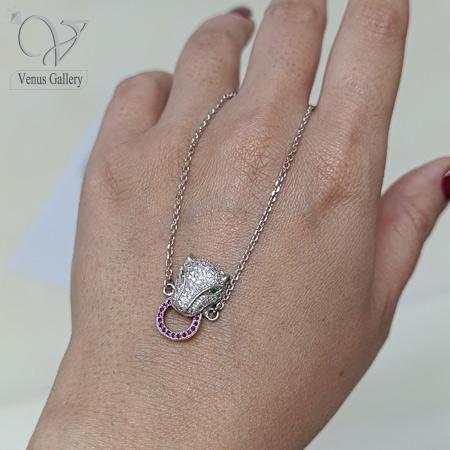 10-2-2.jpg دستبند نقره زنجیری طرح تایگر کد 9225 - Image 3