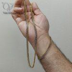 ست گردنبند و دستبند کارتیرپسرانه استیل دو رنگ طلایی و نقره ای کد 9232 - Image 2