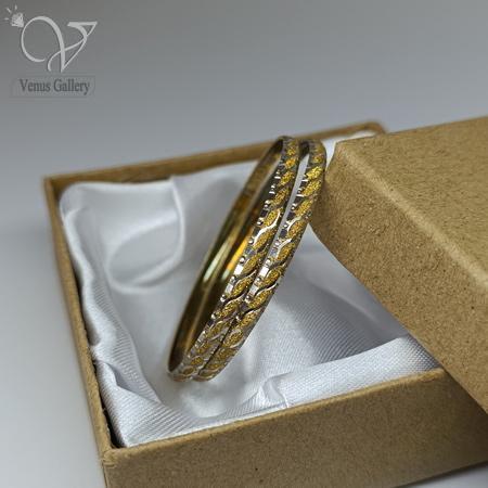 100.jpg النگو نقره ظریف زنانه طرح طلا - Image 1