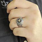 انگشتر نقره مردانه مدل مرسدس بنز کد  5484 - Image 2