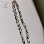 دستبند نقره مردانه مدل کرال گرد و ضخیم کد 4987 - Image 4