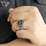 انگشتر نقره مردانه مدل مرسدس بنز ترکیه کد 5543 - Image 5