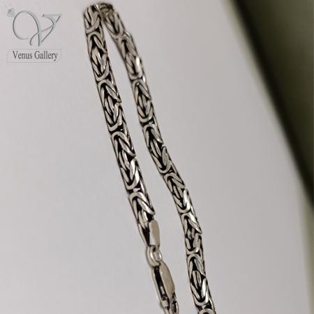 1014.jpg دستبند نقره مردانه مدل کرال گرد و ضخیم کد 4987 - Image 4