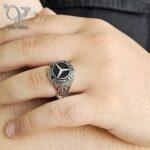 انگشتر نقره مردانه مدل مرسدس بنز ترکیه کد 5543 - Image 4