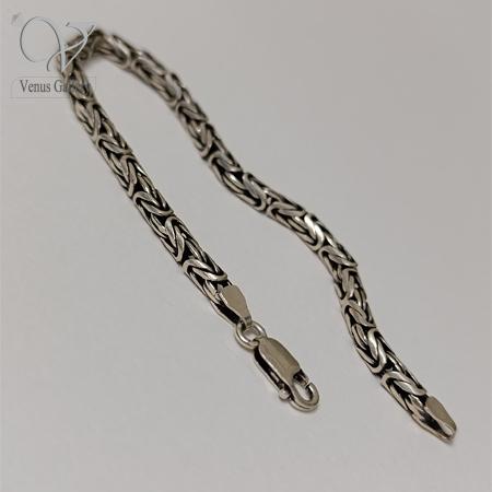 1015.jpg دستبند نقره مردانه مدل کرال گرد و ضخیم کد 4987 - Image 3