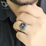 انگشتر نقره مردانه مدل مرسدس بنز ترکیه کد 5543 - Image 3