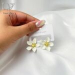 گوشواره دخترانه مدل گل رنگی کد 10359 - Image 2
