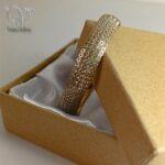 النگو نقره زنانه طرح طلا مدل نقطه کوب کد 4357