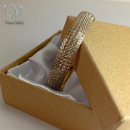 105.jpg النگو نقره زنانه طرح طلا مدل نقطه کوب کد 4357 - Image 1