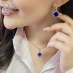 نیم ست نقره ونکلیف دخترانه کد10445 - Image 4