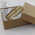 النگو نقره دامله طرح طلا کد 4665 - Image 2