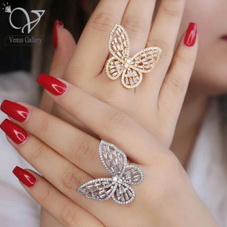 119.jpg انگشتر پروانه فول نگین برند ysx کد 7171 - Image 1