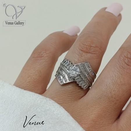 12-8.jpg انگشتر نقره زنانه پرنگین و جواهری کد 6279 - Image 1