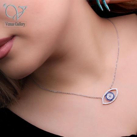 122.jpg مدال نقره چشم و نظر دخترانه طرح چشم ظریف - Image 1