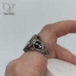 انگشتر نقره مردانه طرح لنگر - Image 4