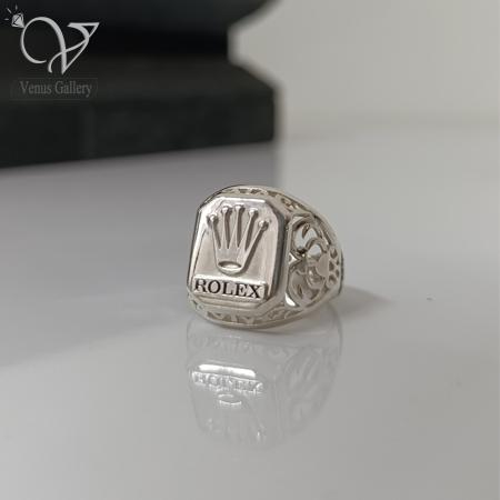 133-2.jpg انگشتر نقره مردانه رولکس کد 7333 - Image 1