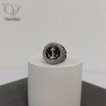 انگشتر نقره مردانه طرح لنگر