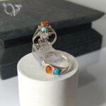 ست انگشتر نقره سه نگین اصل معدنی مردانه و زنانه کد 4515 - Image 2