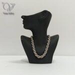 زنجیر طنابی نقره اسپرت و یونیسکس زنانه و مردانه کد 9079 - Image 2