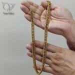 گردنبند کارتیر استیل مردانه ضخیم و طلایی کد 9176 - Image 3