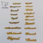 گردنبند اسم پسرانه استیل طلایی لاتین - Image 3