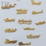 گردنبند اسم پسرانه استیل طلایی لاتین