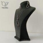 نیم ست نقره جواهری ظریف و دخترانه کد4448