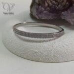 بنگل / دستبند النگویی مدل پرنس فول نگین و جواهری کد 9979 - Image 2