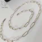 زنجیر نقره مردانه مدل کابلی کد 7940