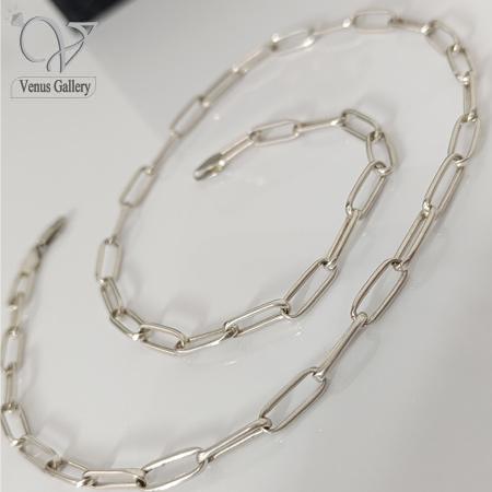 184.jpg زنجیر نقره مردانه مدل کابلی کد 7940 - Image 1