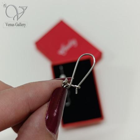 19-1-3.jpg گوشواره نقره مدل بی نهایت طرح طلا سفید کد 9099 - Image 3