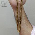 گردنبند کارتیر استیل مردانه ضخیم و طلایی کد 9176 - Image 6