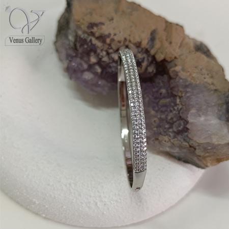 19-1-5.jpg بنگل / دستبند النگویی مدل پرنس فول نگین و جواهری کد 9979 - Image 1