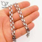 زنجیر اسپرت و یونیسکس ونیز ادهمی استیل اصل کد 8317 - Image 2