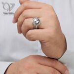 انگشتر نقره مردانه مدل بی ام دابلیو BMW کد 5546 - Image 2