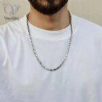 زنجیر اسپرت و یونیسکس ونیز ادهمی استیل اصل کد 8317 - Image 4